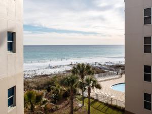 a view of the beach from a building at Waterscape B III in Fort Walton Beach