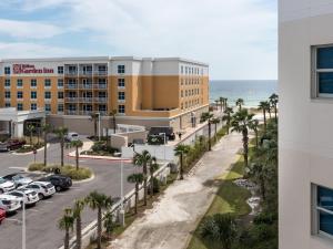 an aerial view of a hotel with a parking lot at Waterscape A VIII in Fort Walton Beach