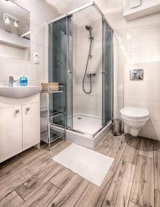 Koupelna v ubytování Bagry Rooms