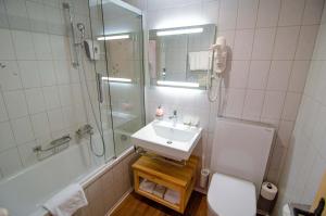 Koupelna v ubytování Hotel Blumental