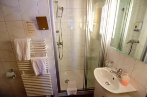 Koupelna v ubytování Hotel Blumental