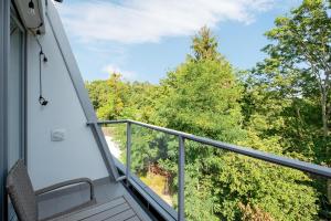 Balkón alebo terasa v ubytovaní Comfort Apartments Dolny Sopot