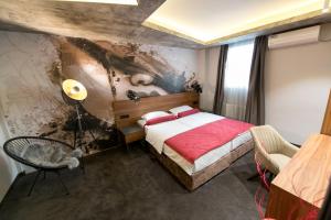 Hotel Bavka房間的床