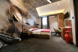 Hotel Bavka房間的床