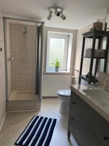 Koupelna v ubytování Ferienwohnung Hohensee EG