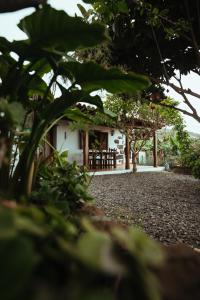 Blick auf ein Haus aus dem Garten in der Unterkunft Villa Los Hinojales in Los Silos