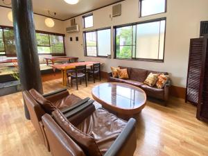 Posezení v ubytování Yufuin Onsen Hasuwa Inn
