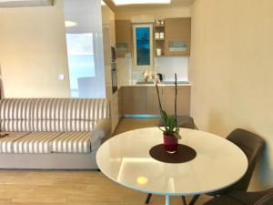 Kuchyň nebo kuchyňský kout v ubytování Lux Apartments Krasici