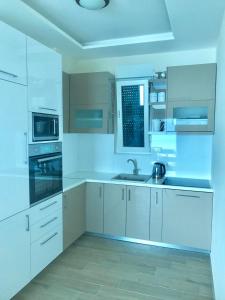 Kuchyň nebo kuchyňský kout v ubytování Lux Apartments Krasici