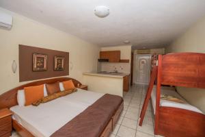 Kuchyň nebo kuchyňský kout v ubytování DAMIA HOTEL Apts
