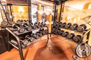 Posilňovňa alebo fitness centrum v ubytovaní Hotel Gołębiewski Białystok