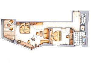 Plan piętra w obiekcie Hotel Sägerhof