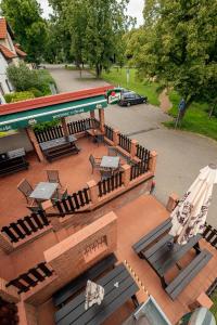 Uma varanda ou terraço em Hotel U Císaře