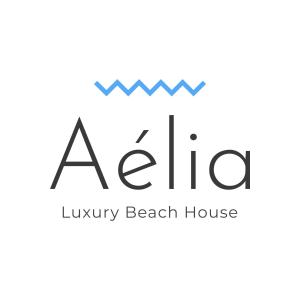 aldeiki beach house logo on a white background at Aelia Luxury Beach House in Rethymno Town