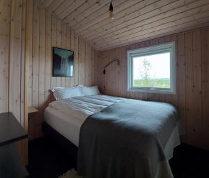 Rúm í herbergi á Hilltop Cabin Hekla - Golden Circle - Geysir - Mountain View
