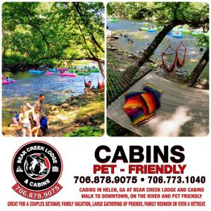 Naktsmītnes Bear Creek Lodge and Cabins in Helen Ga - Pet Friendly, River On Property, Walking Distance to downtown Helen telpu plāns