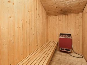 a inside of a sauna with a cooler in it at 6 person holiday home in Harbo re in Harboør