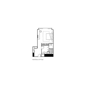 a floor plan of the north facade of a house at Ascott Raffles City Chongqing in Chongqing