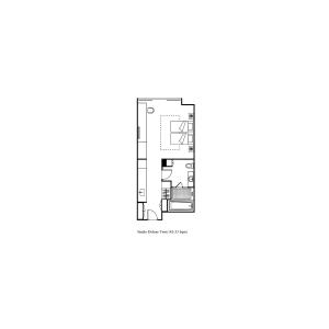 a floor plan of a house at Ascott Raffles City Chongqing in Chongqing