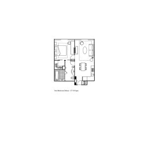 a floor plan of a apartment with a layout at Ascott Raffles City Chongqing in Chongqing