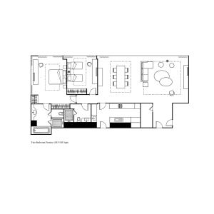 a house with a viewfloor plan at Ascott Raffles City Chongqing in Chongqing