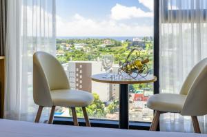 Balkón nebo terasa v ubytování Shin Shin Hotel Cheonjiyeon