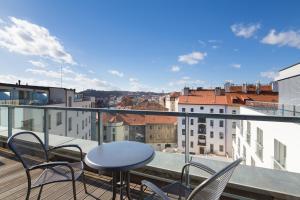Balkón nebo terasa v ubytování Hermitage Hotel Prague