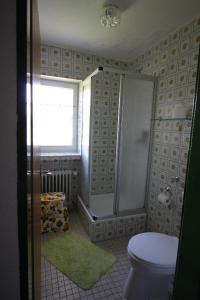 Kylpyhuone majoituspaikassa Gästehaus Schreiner
