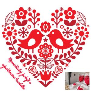 a valentines day heart with birds and flowers at MyMara , Apartmán Ivadella in Bešeňová +16 photos