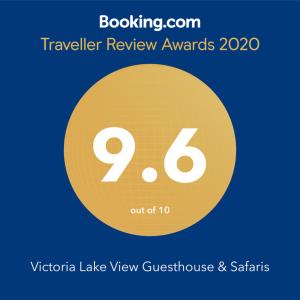 a yellow circle with the number on it at Victoria Lake View Guesthouse & Safaris in Entebbe