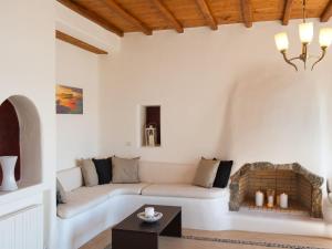 A seating area at Villa in Mykonos near Agios Sostis Beach