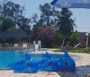 The swimming pool at or close to Pension Nychterida