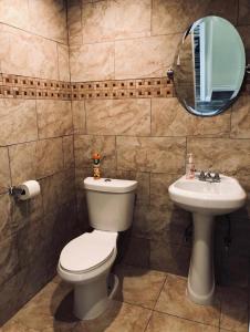 Koupelna v ubytování LAX guest house