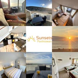 a collage of photos of homes and condos at Sunsets In Porthtowan, Cornwall Coastal Holidays in Porthtowan