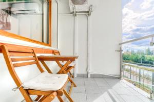 Balkón nebo terasa v ubytování Top Oder Apartments- private parking