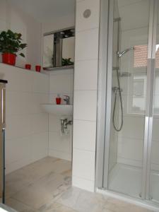 Ванная комната в Ferienhaus Haus am Wald