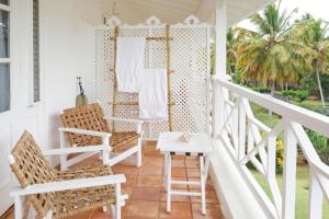 Balkon atau teras di Hotel TODOBLANCO, Las Galeras, SAMANA