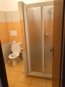 Kúpeľňa v ubytovaní Penzion Adamčík