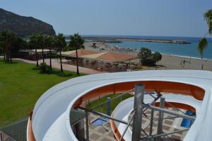 a view of the beach from the top of a roller coaster at Bülent Kocabaş-Selinus Beach Club Hotel in Gazipasa