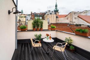 En balkon eller terrasse på Hotel Dar