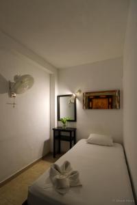 Postel nebo postele na pokoji v ubytování Hostal Gayser