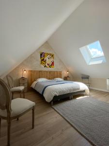 Katil atau katil-katil dalam bilik di gite du perche