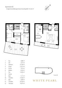 Půdorys ubytování White Pearl Apartment 0.05