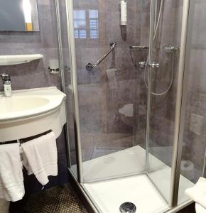 Koupelna v ubytování Hotel Eberbacher Hof