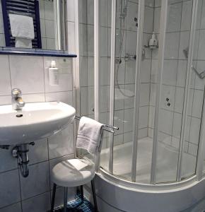 Koupelna v ubytování Hotel Eberbacher Hof
