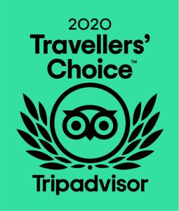 a logo for the travelers choice triadvisor at Altinersan Hotel in Didim