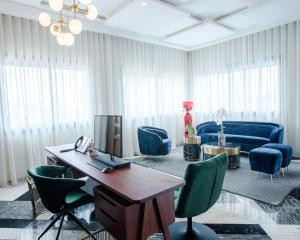 Χώρος καθιστικού στο Makass Appart Hotel