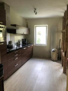 Kuchyň nebo kuchyňský kout v ubytování Familienpension Obere Juchhe, Ferienwohnung und Zimmer