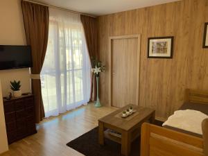 TV a/nebo společenská místnost v ubytování Apartmany Arber