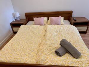 Posteľ alebo postele v izbe v ubytovaní Apartamencik Centrum